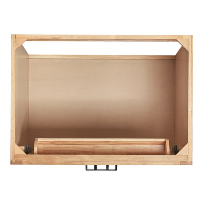 Isabella 30-Inch White Oak bathroom vanity on white background – product photo 2