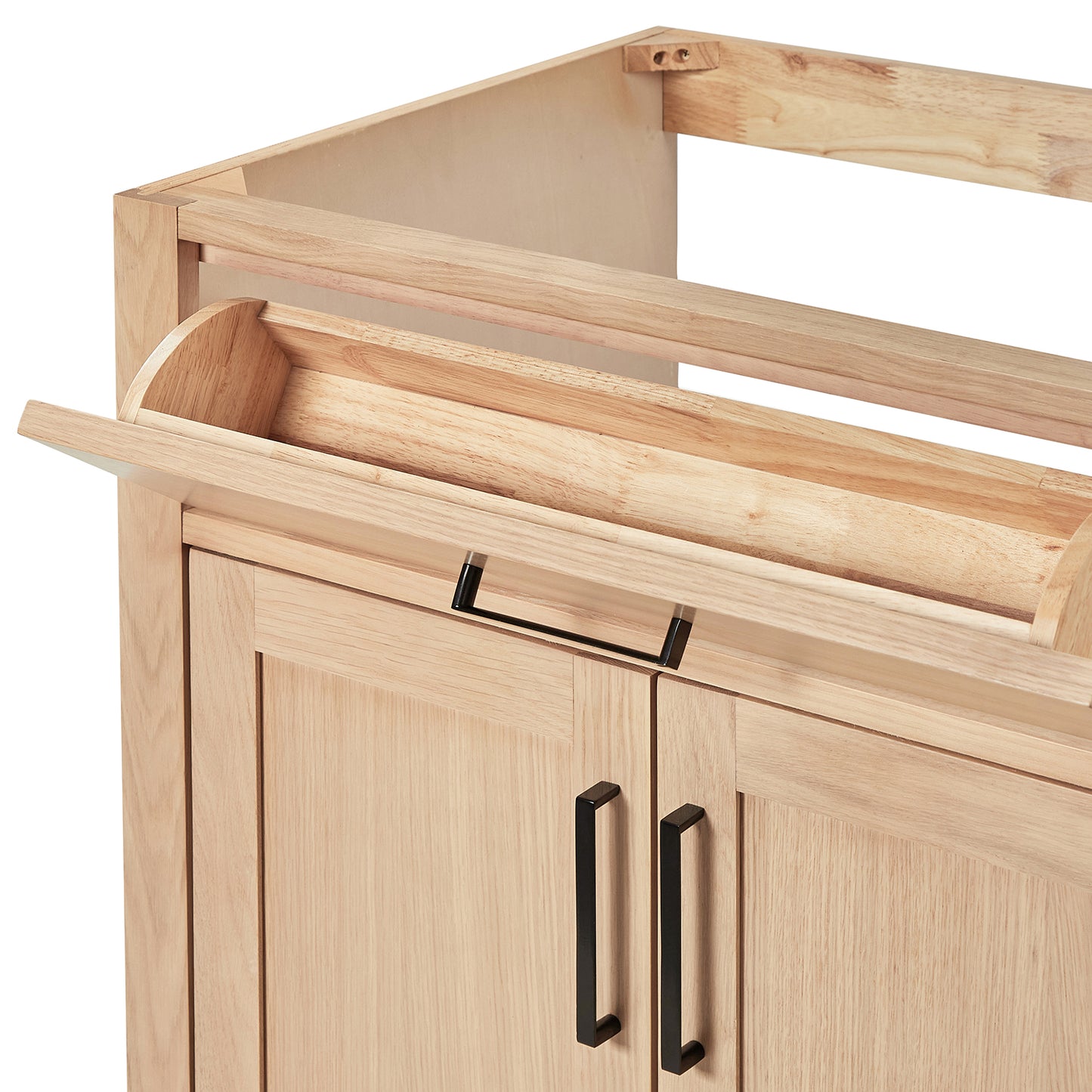 Isabella 30-Inch White Oak bathroom vanity on white background – product photo 3