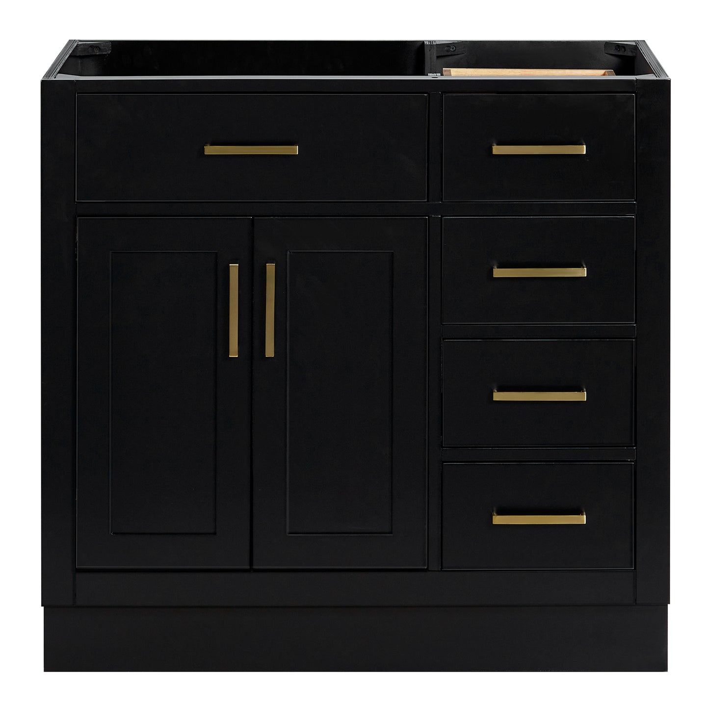 Isabella 36-inch Black base cabinet on white back ground front view main image