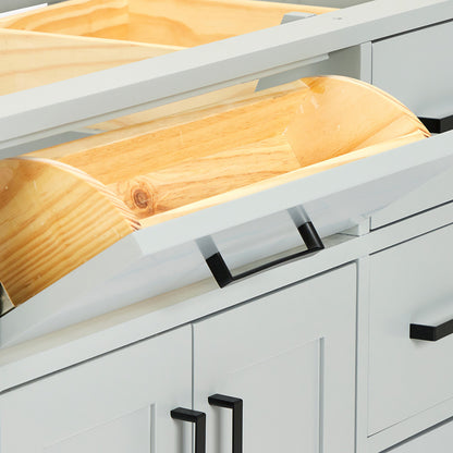 Isabella 36-inch Grey base cabinet on detail 2
