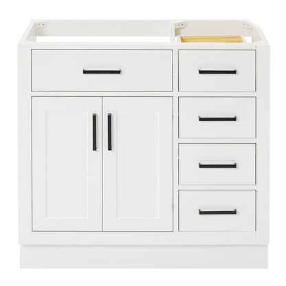 Isabella 36-inch White base cabinet on white back ground front view main image