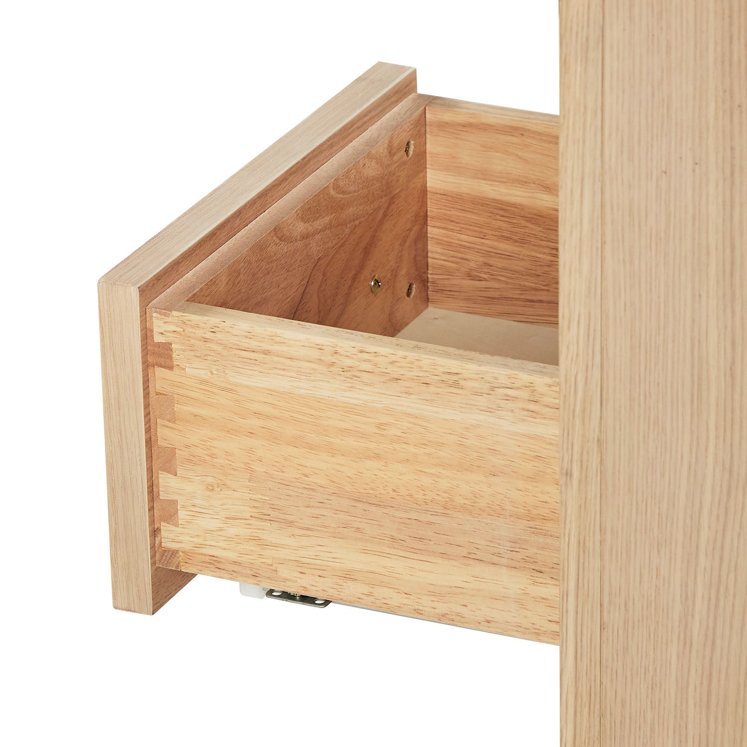 Isabella 36-inch Natural Oak base cabinet on white back ground top down