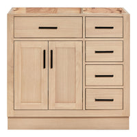 Isabella 36-inch White Oak base cabinet on white back ground front view main image