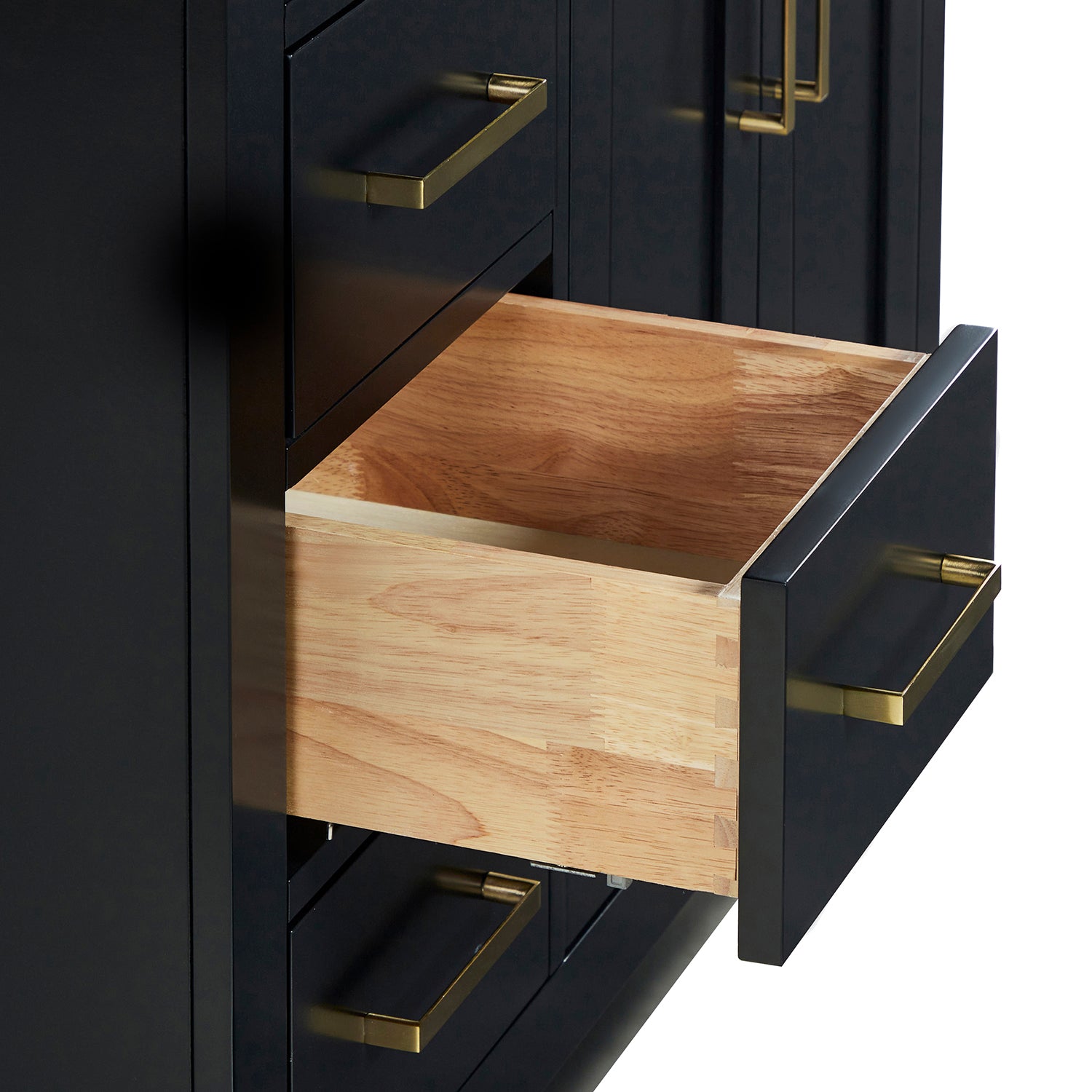 Isabella 36-inch Black base cabinet on white back ground top down