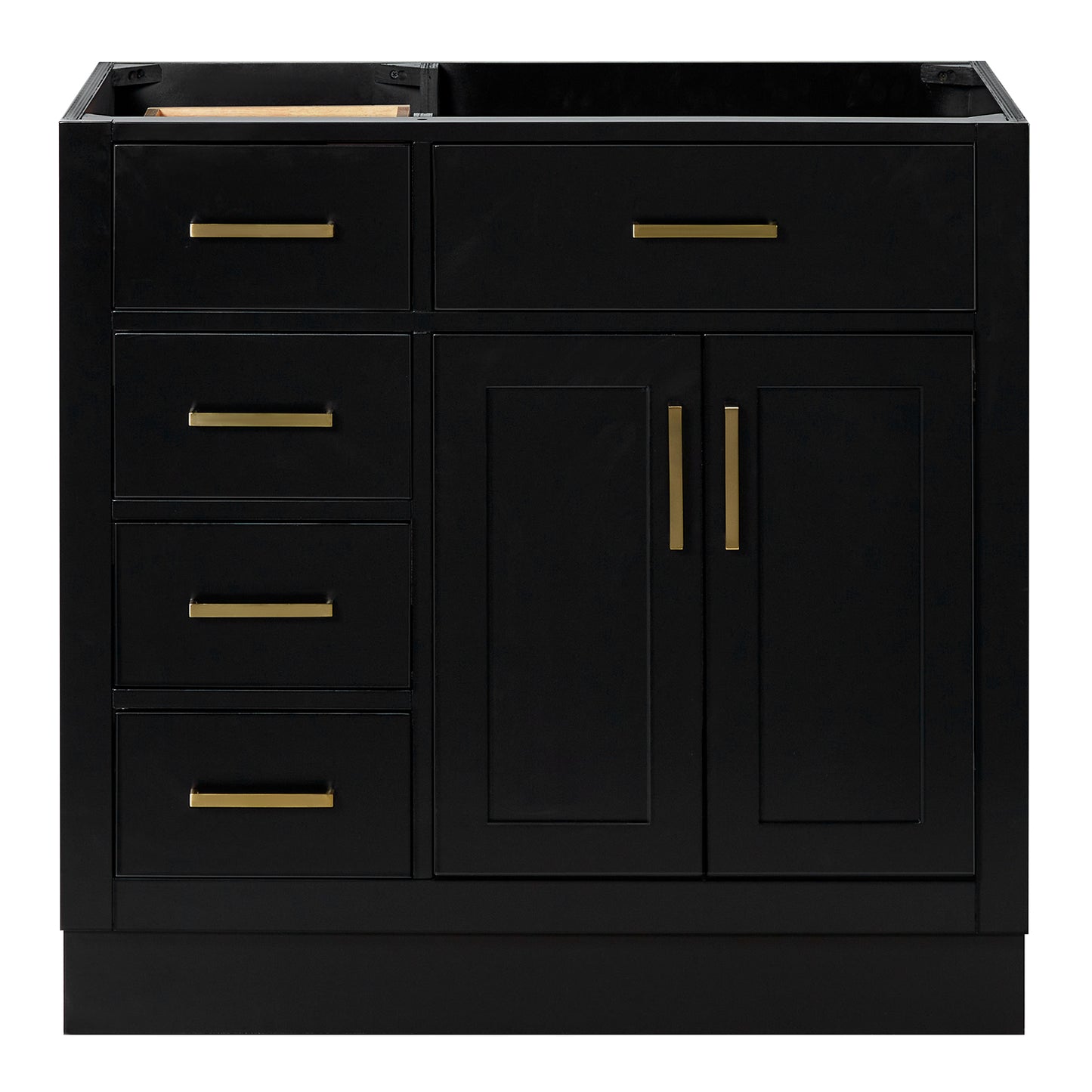 Isabella 36-inch Black base cabinet on white back ground front view main image