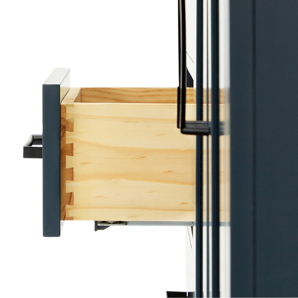Isabella 36-inch Midnight Blue base cabinet on detail 1