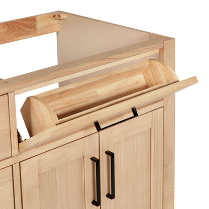 Isabella 36-inch Natural Oak base cabinet on detail 1