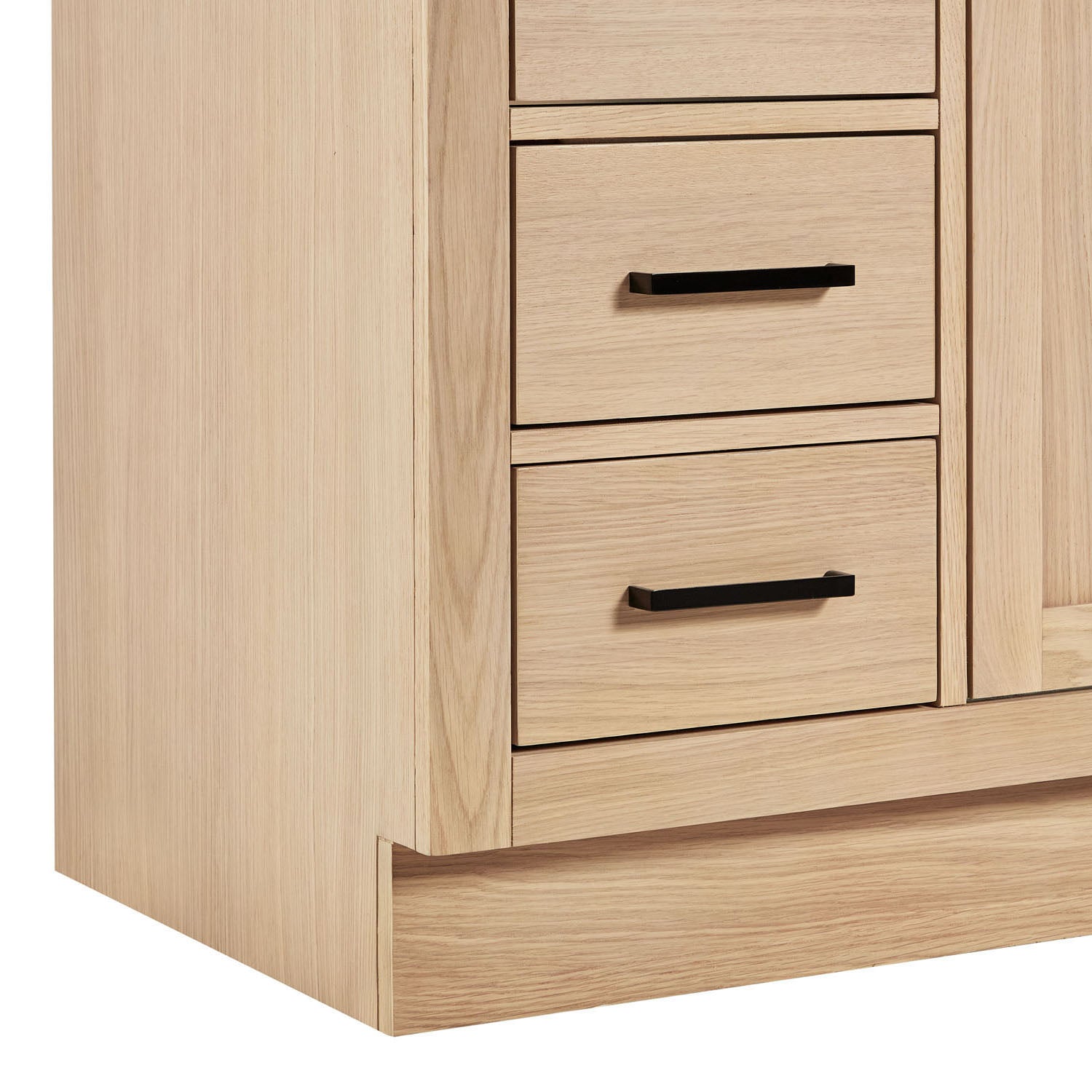 Isabella 36-inch Natural Oak base cabinet on detail 2
