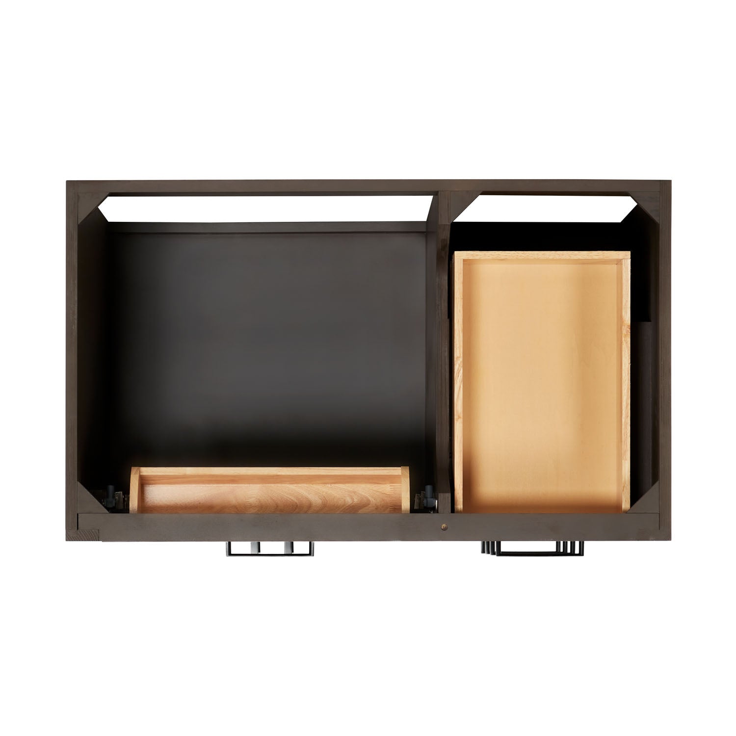 Isabella 36-Inch Brown Oak bathroom vanity on white background – product photo 7