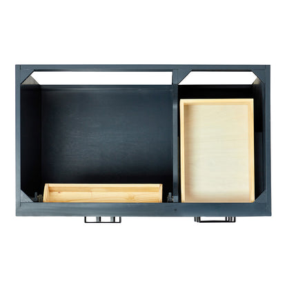 Isabella 36-Inch Midnight Blue bathroom vanity on white background – product photo 3