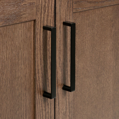 Isabella 36-Inch Brown Oak bathroom vanity on white background – product photo 5