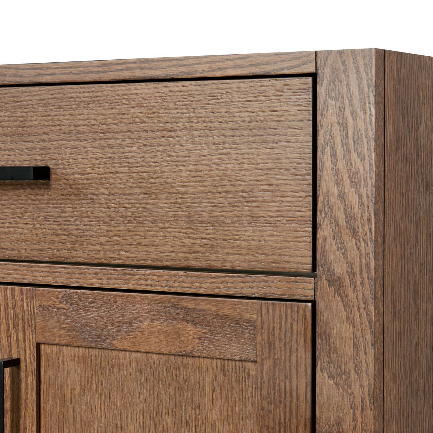 Isabella 36-Inch Brown Oak bathroom vanity on white background – product photo 10