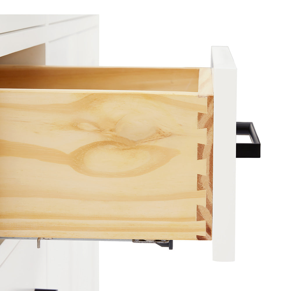 Isabella 36-Inch White bathroom vanity on white background – product photo 4