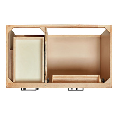 Isabella 36-Inch White Oak bathroom vanity on white background – product photo 2