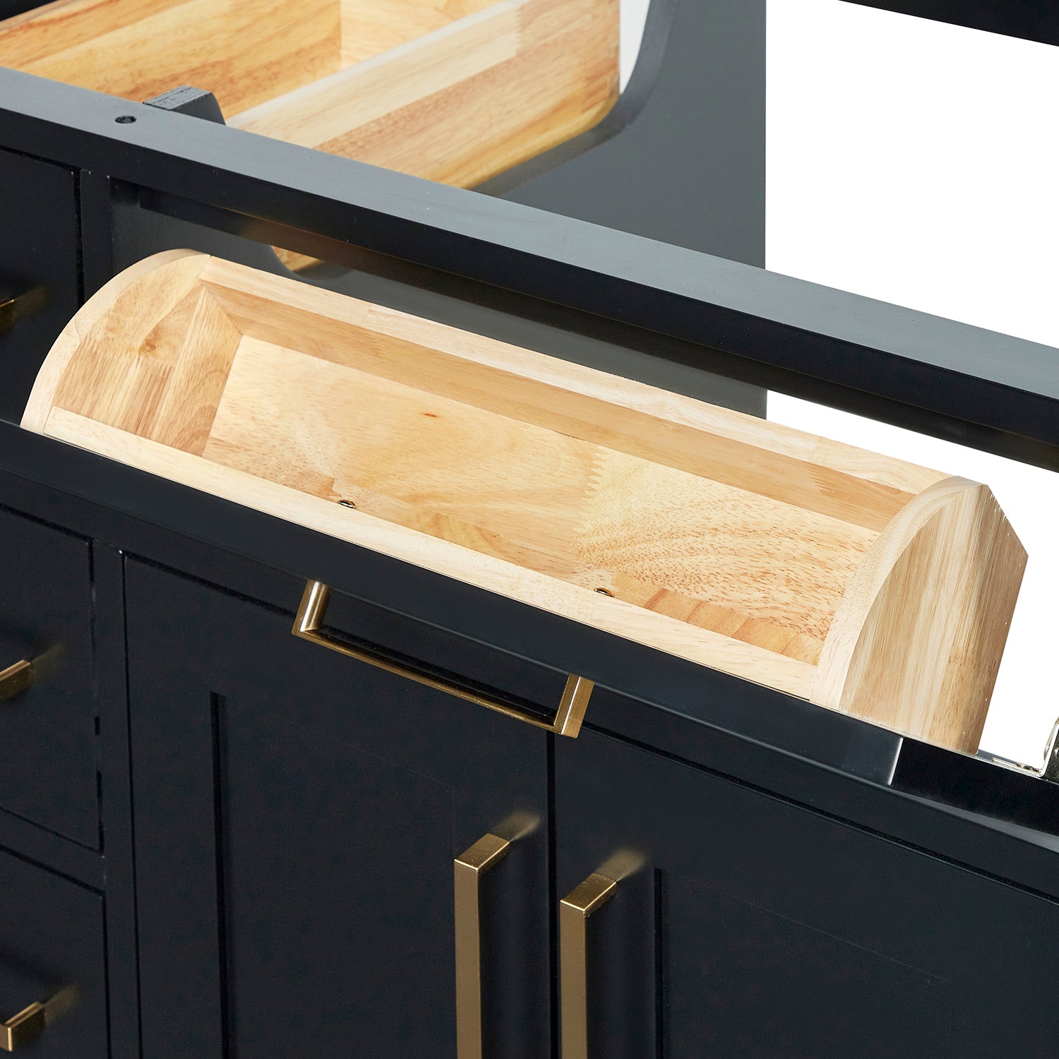 Isabella 42-inch Black base cabinet on detail 1