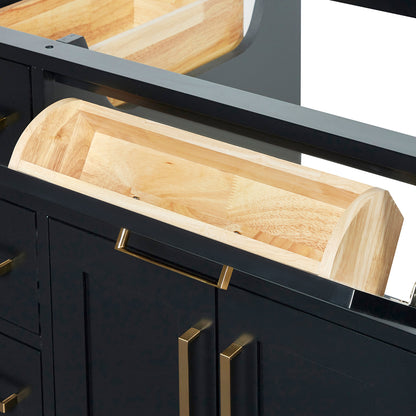 Isabella 42-inch Black base cabinet on detail 1