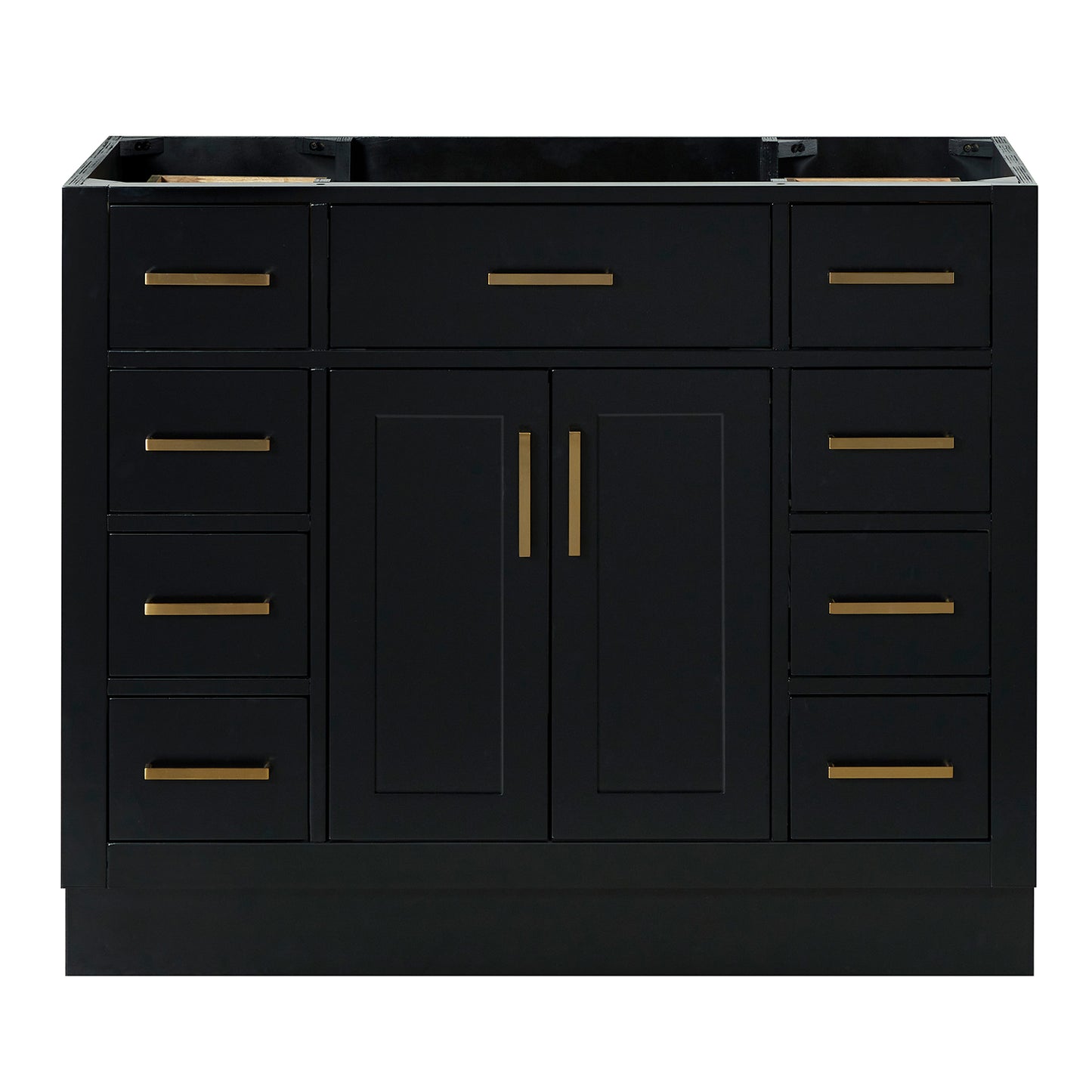 Isabella 42-inch Black base cabinet on white back ground front view main image