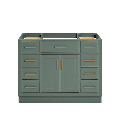 Isabella 42-inch Vintage Green base cabinet on white back ground front view main image