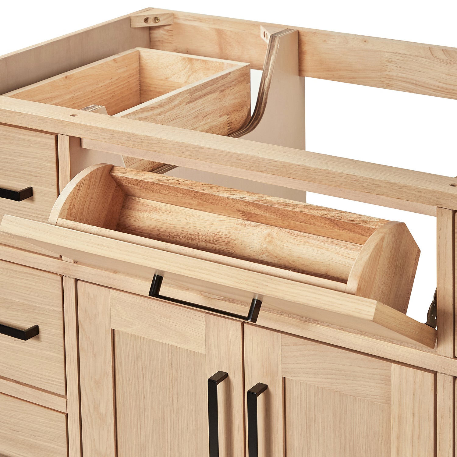 Isabella 42-inch Natural Oak base cabinet on detail 1
