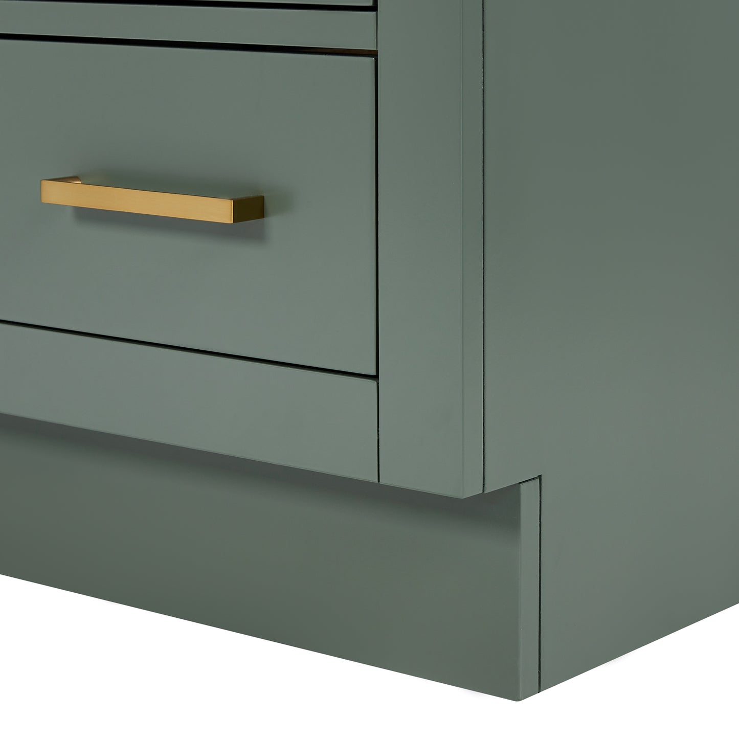 Isabella 42-inch Vintage Green base cabinet on detail 1