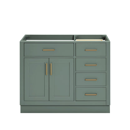Isabella 42-inch Vintage Green base cabinet on white back ground front view main image
