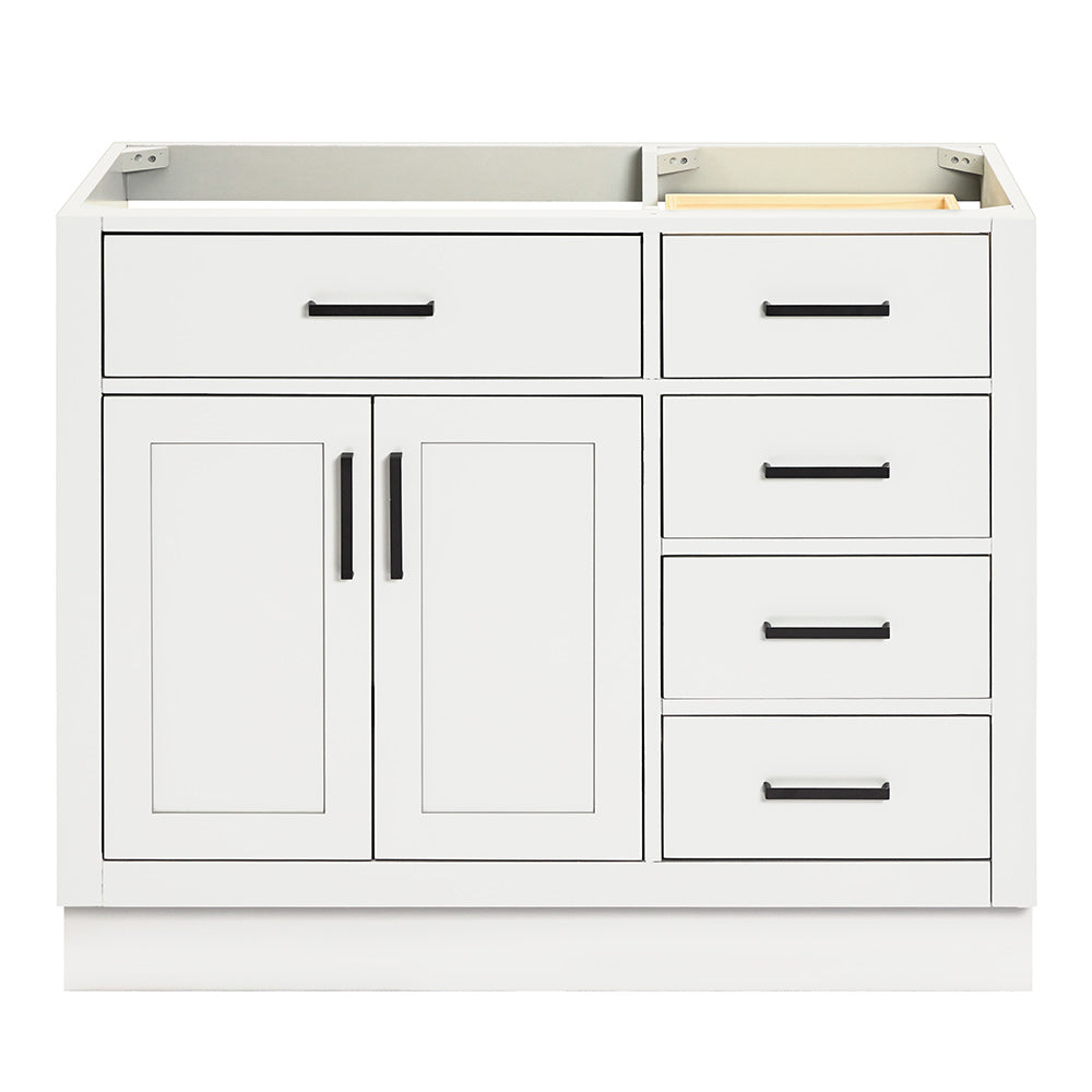 Isabella 42-inch White base cabinet on white back ground front view main image