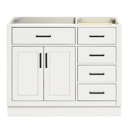 Isabella 42-inch White base cabinet on white back ground front view main image