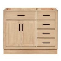 Isabella 42-inch White Oak base cabinet on white back ground front view main image
