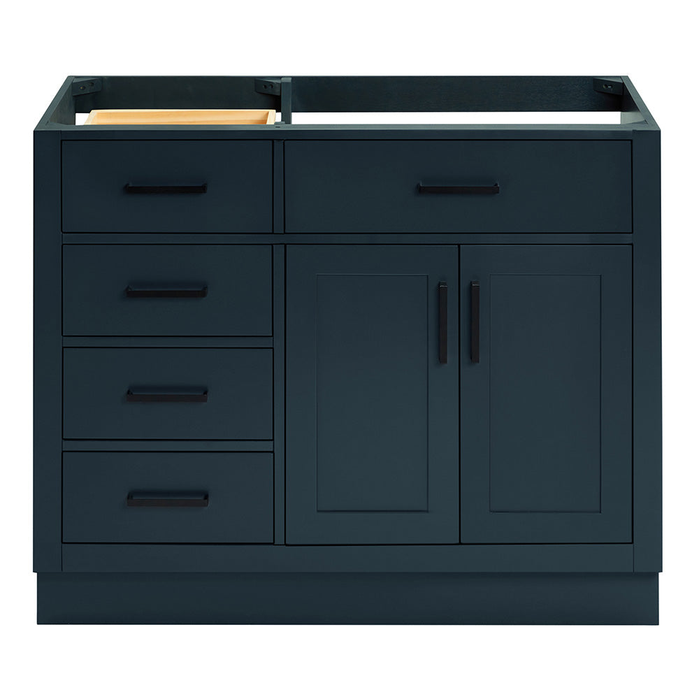 Isabella 42-inch Midnight Blue base cabinet on white back ground front view main image