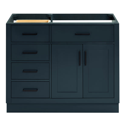 Isabella 42-inch Midnight Blue base cabinet on white back ground front view main image