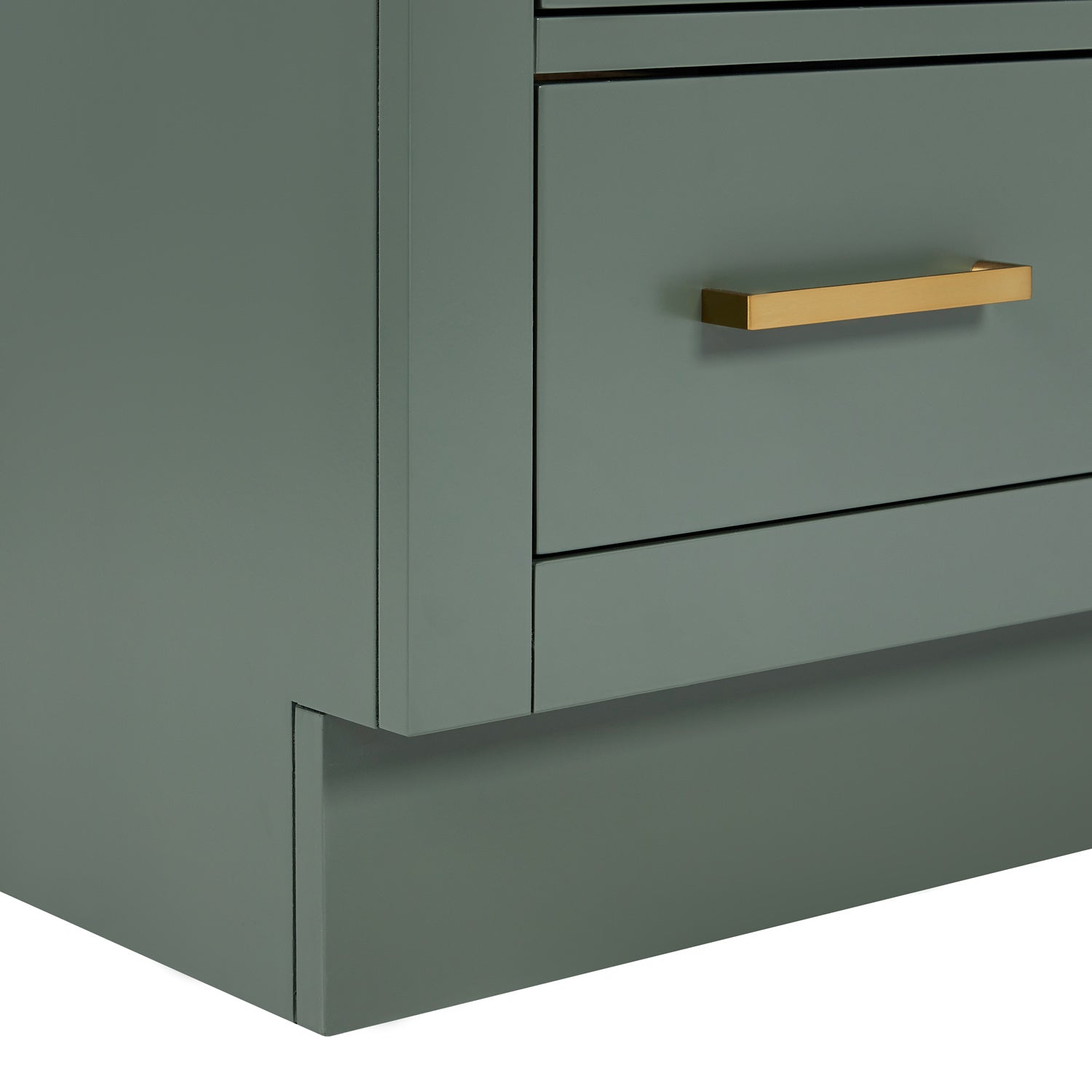 Isabella 42-inch Vintage Green base cabinet on detail 1