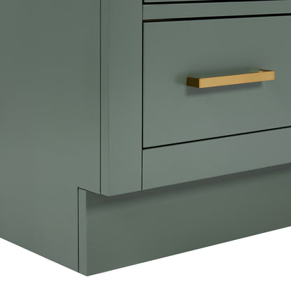 Isabella 42-inch Vintage Green base cabinet on detail 1