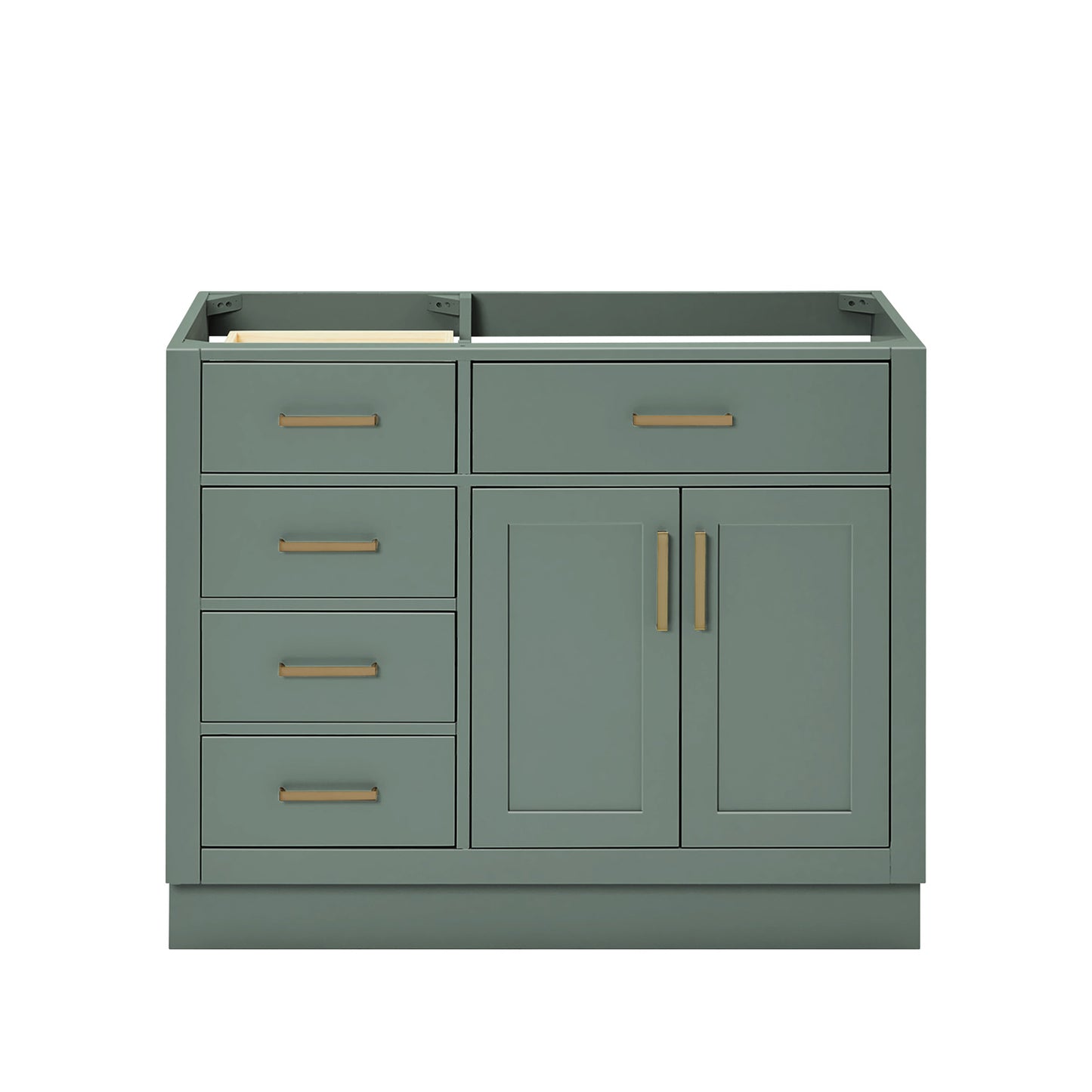 Isabella 42-inch Vintage Green base cabinet on white back ground front view main image