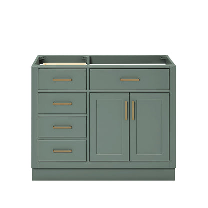 Isabella 42-inch Vintage Green base cabinet on white back ground front view main image
