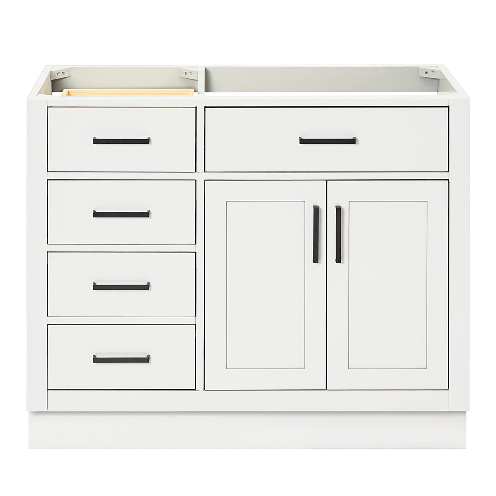 Isabella 42-inch White base cabinet on white back ground front view main image