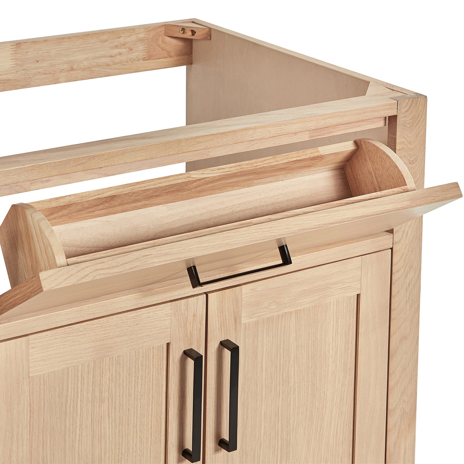 Isabella 42-inch Natural Oak base cabinet on white back ground top down