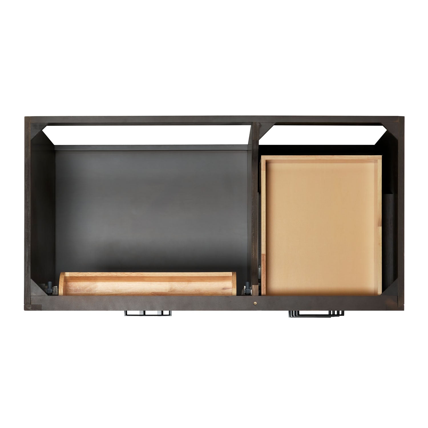 Isabella 42-Inch Brown Oak bathroom vanity on white background – product photo 7