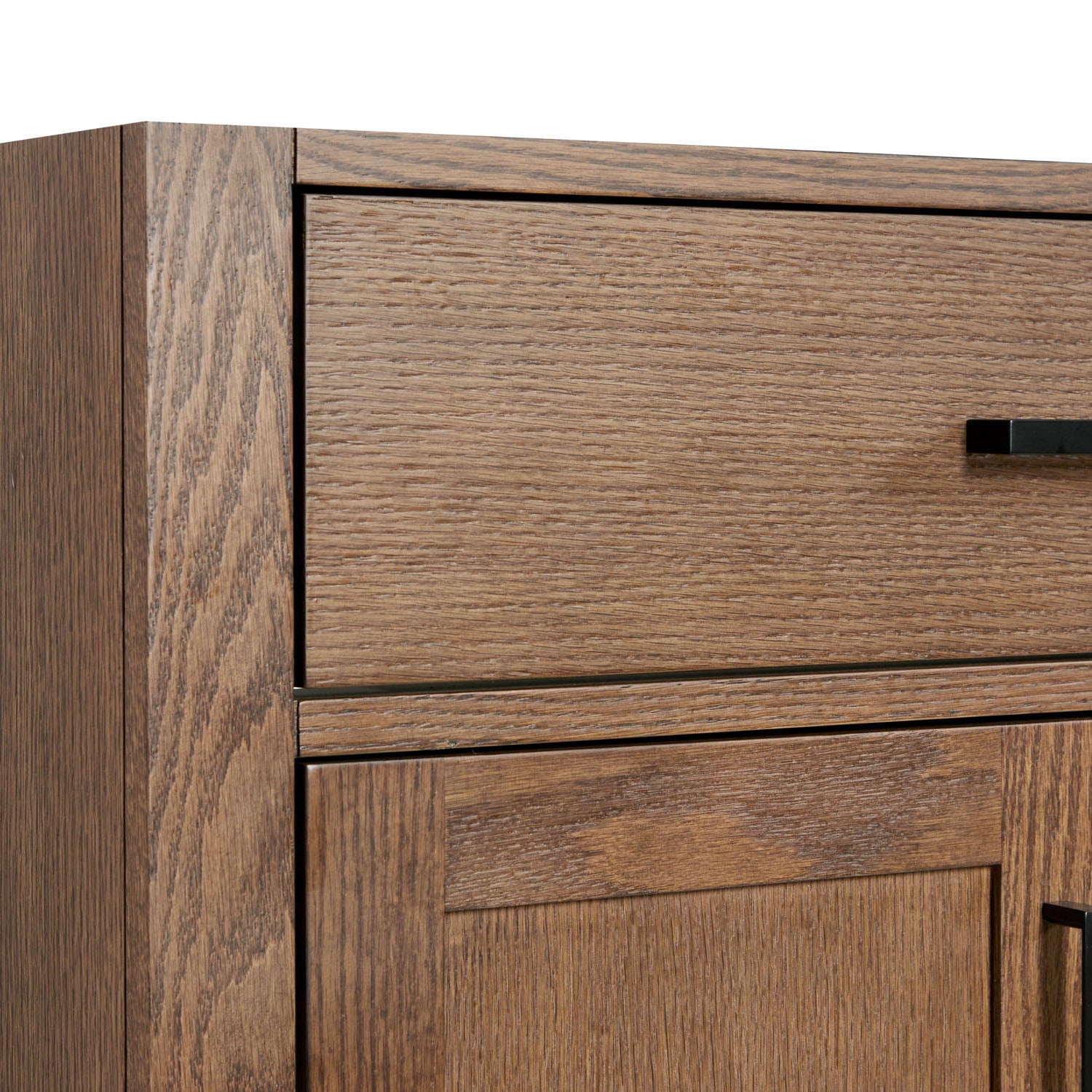 Isabella 42-Inch Brown Oak bathroom vanity on white background – product photo 10