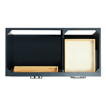 Isabella 42-Inch Midnight Blue bathroom vanity on white background – product photo 3