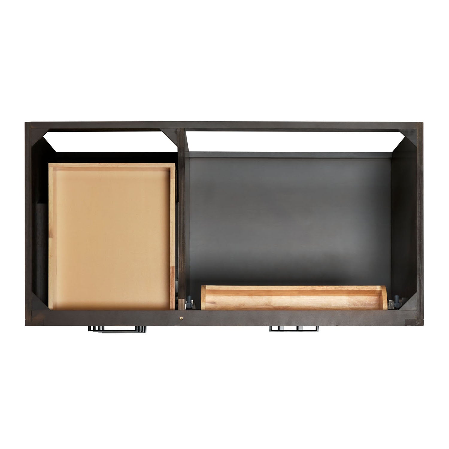 Isabella 42-Inch Brown Oak bathroom vanity on white background – product photo 7