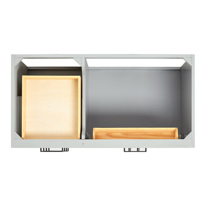 Isabella 42-Inch Grey bathroom vanity on white background – product photo 3