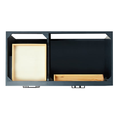 Isabella 42-Inch Midnight Blue bathroom vanity on white background – product photo 3