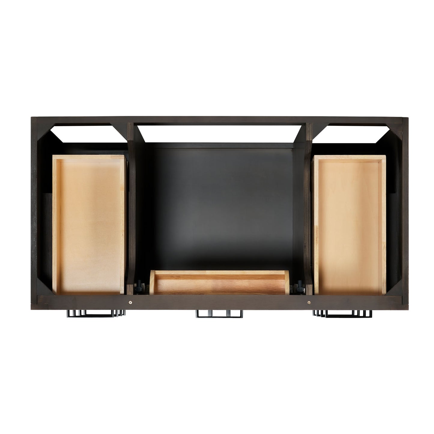 Isabella 42-Inch Brown Oak bathroom vanity on white background – product photo 7