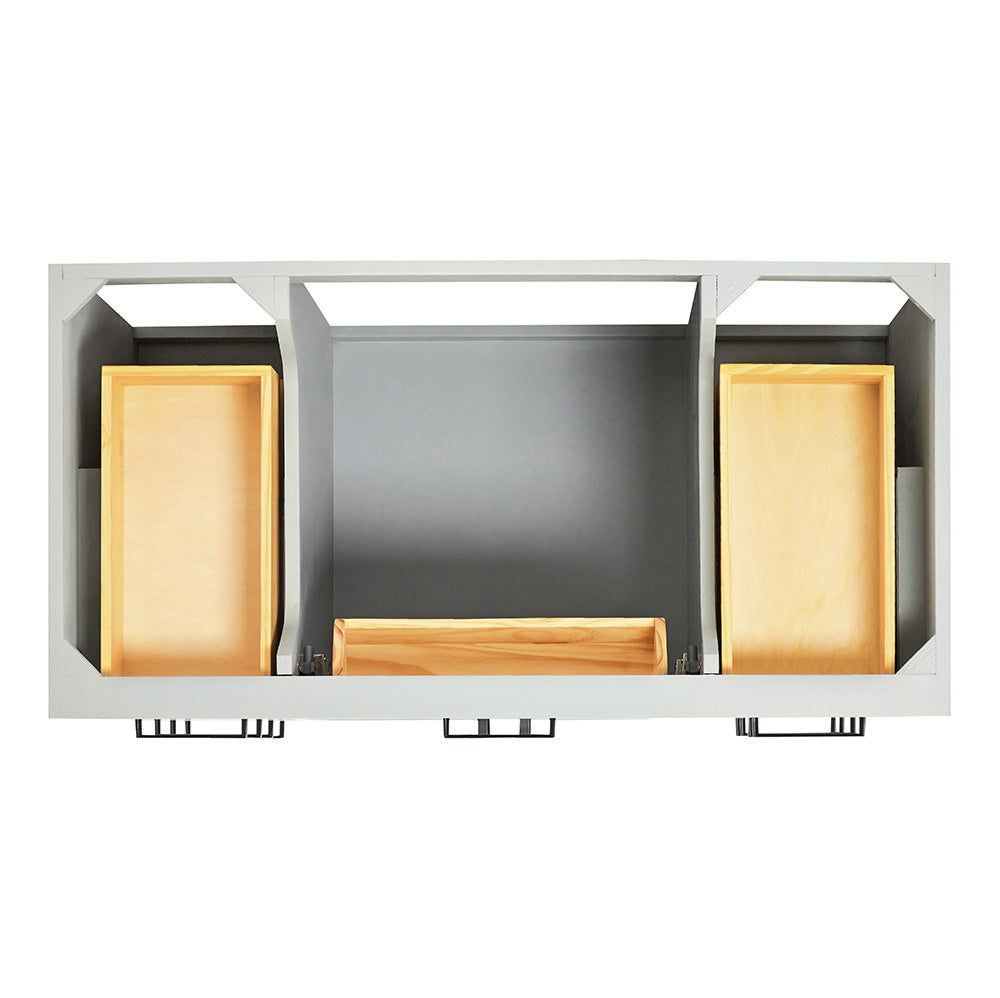 Isabella 42-Inch Grey bathroom vanity on white background – product photo 3