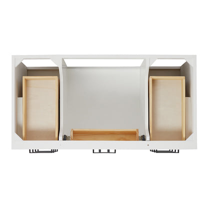 Isabella 42-Inch White bathroom vanity on white background – product photo 3