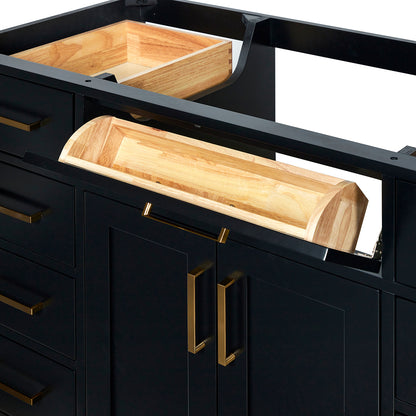 Isabella 48-inch Black base cabinet on detail 1