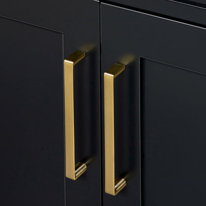 Isabella 48-inch Black base cabinet on detail 3