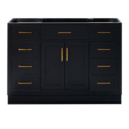 Isabella 48-inch Black base cabinet on white back ground front view main image