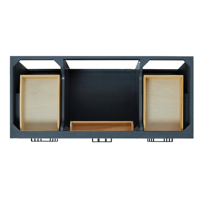 Isabella 48-inch Midnight Blue base cabinet on white back ground top down