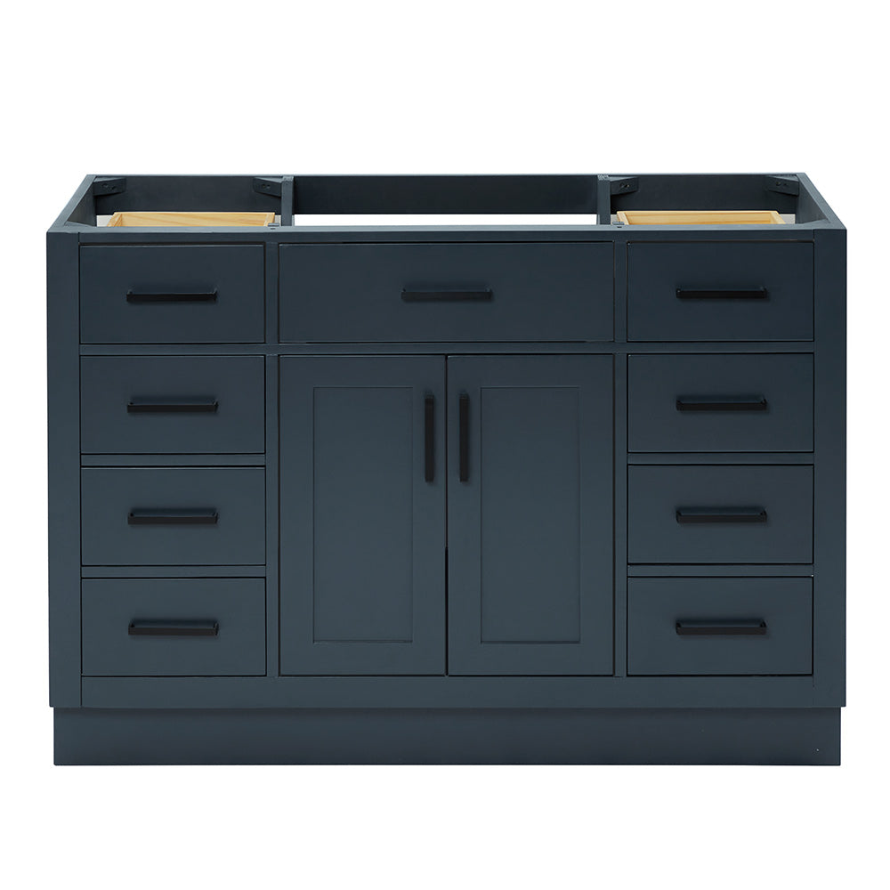 Isabella 48-inch Midnight Blue base cabinet on white back ground front view main image